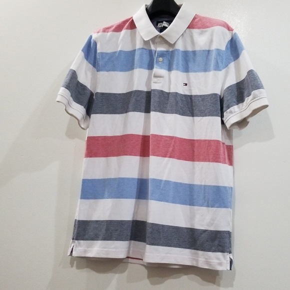 Tommy Hilfiger men's multi color custom fit shirt - Picture 1 of 8